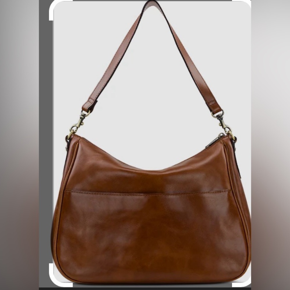 Patricia Nash Athani Leather Shoulder Crossbody Handbag Zip Top - Picture 9 of 10